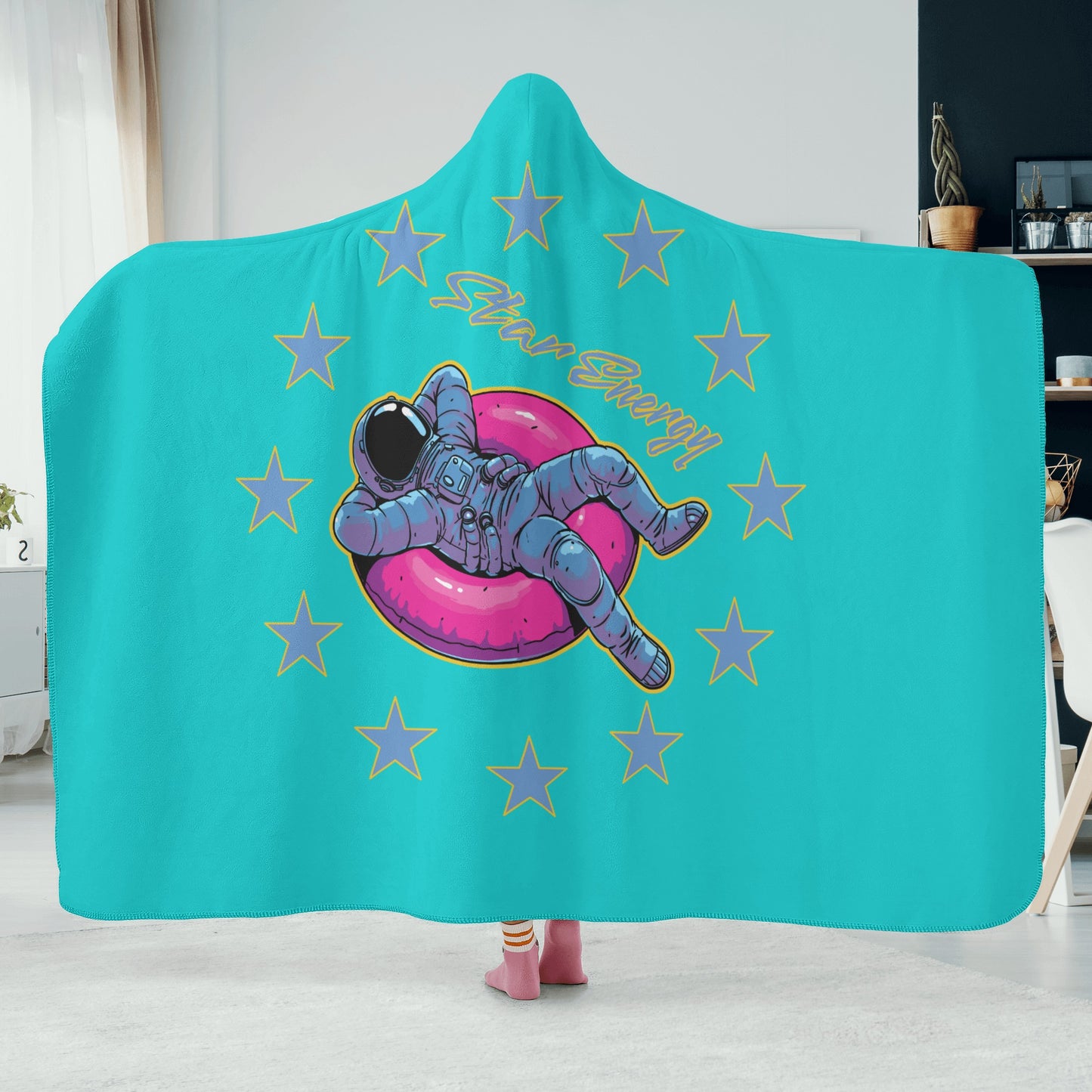 Star Energy 2.0 Turquoise Hooded Blanket