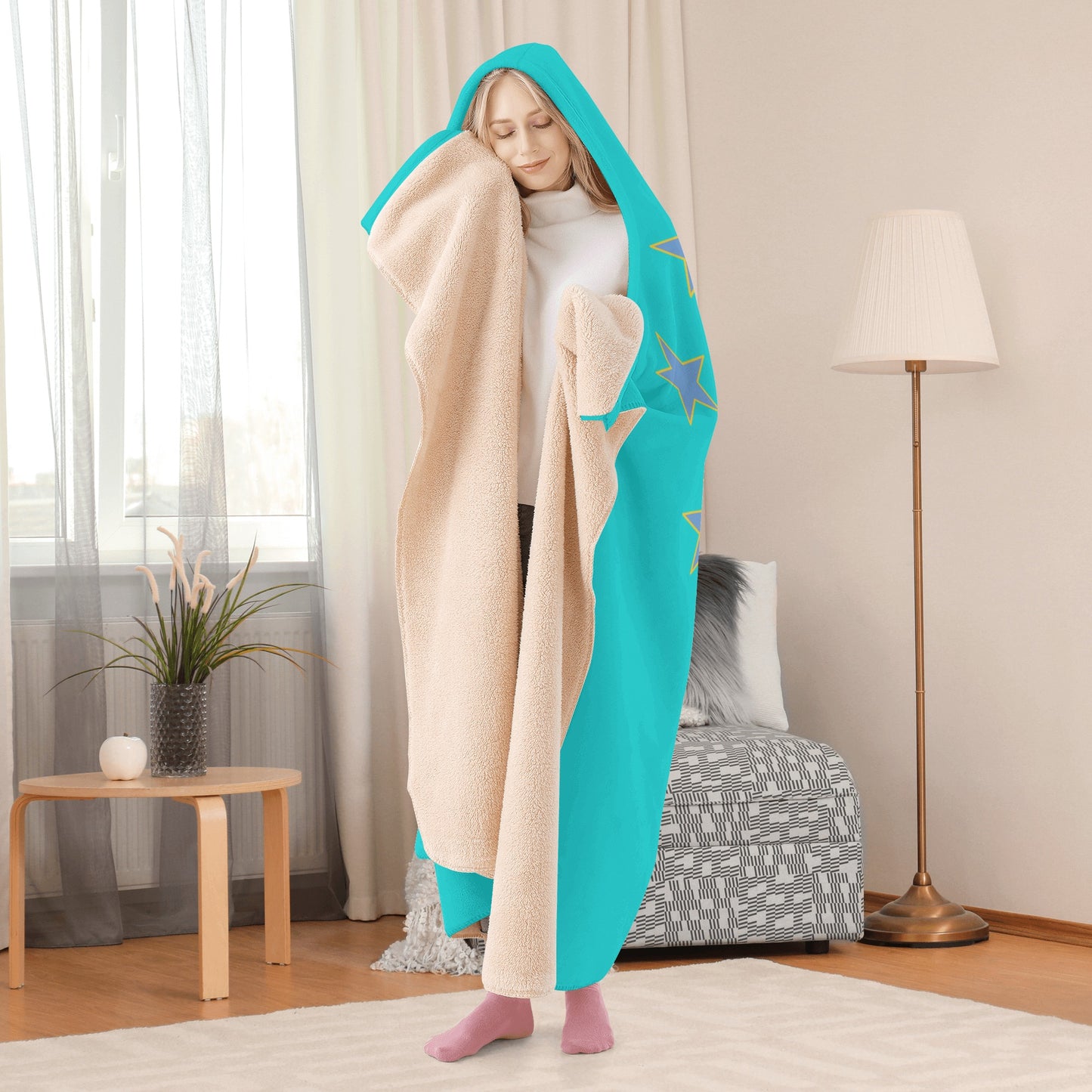 Star Energy 2.0 Turquoise Hooded Blanket