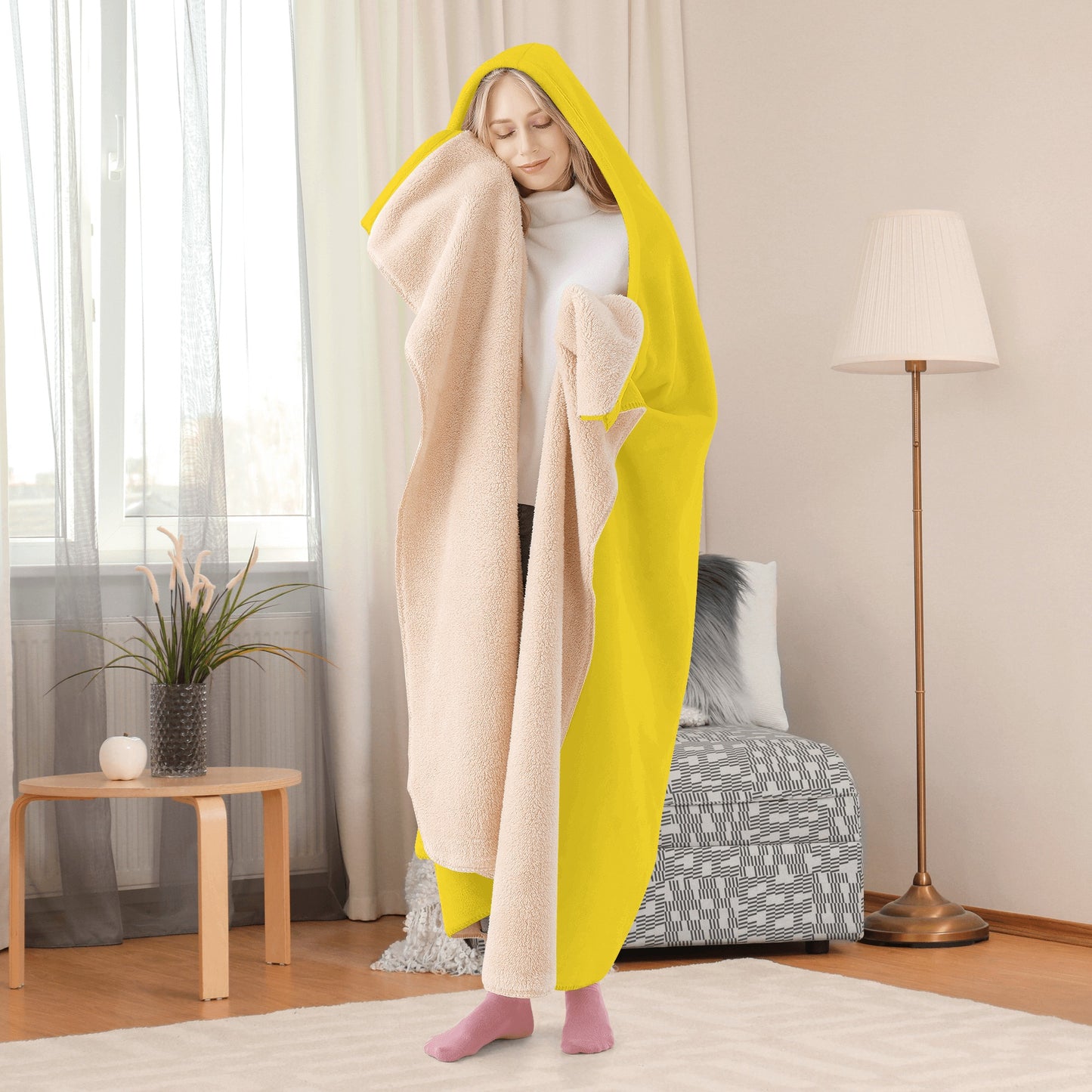 Leaf Me Alone 420 Edition  2.0 Gold Hooded Blanket