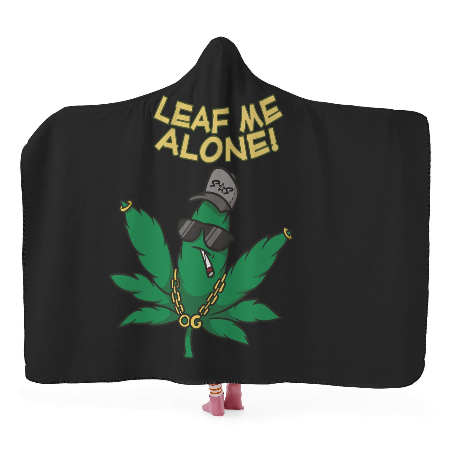 Leaf Me Alone 420 Edition  3.0 Black Blanket