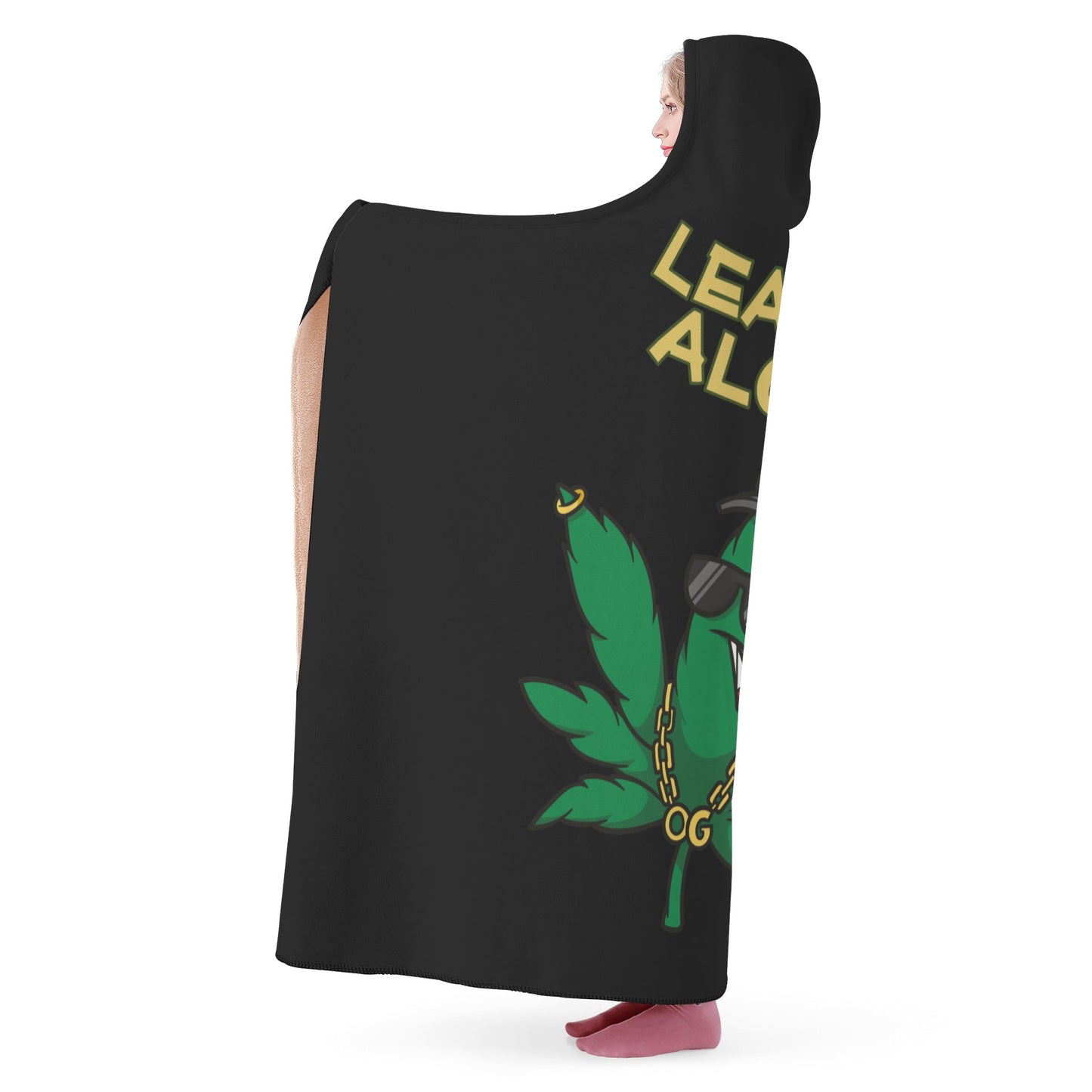 Leaf Me Alone 420 Edition  3.0 Black Blanket