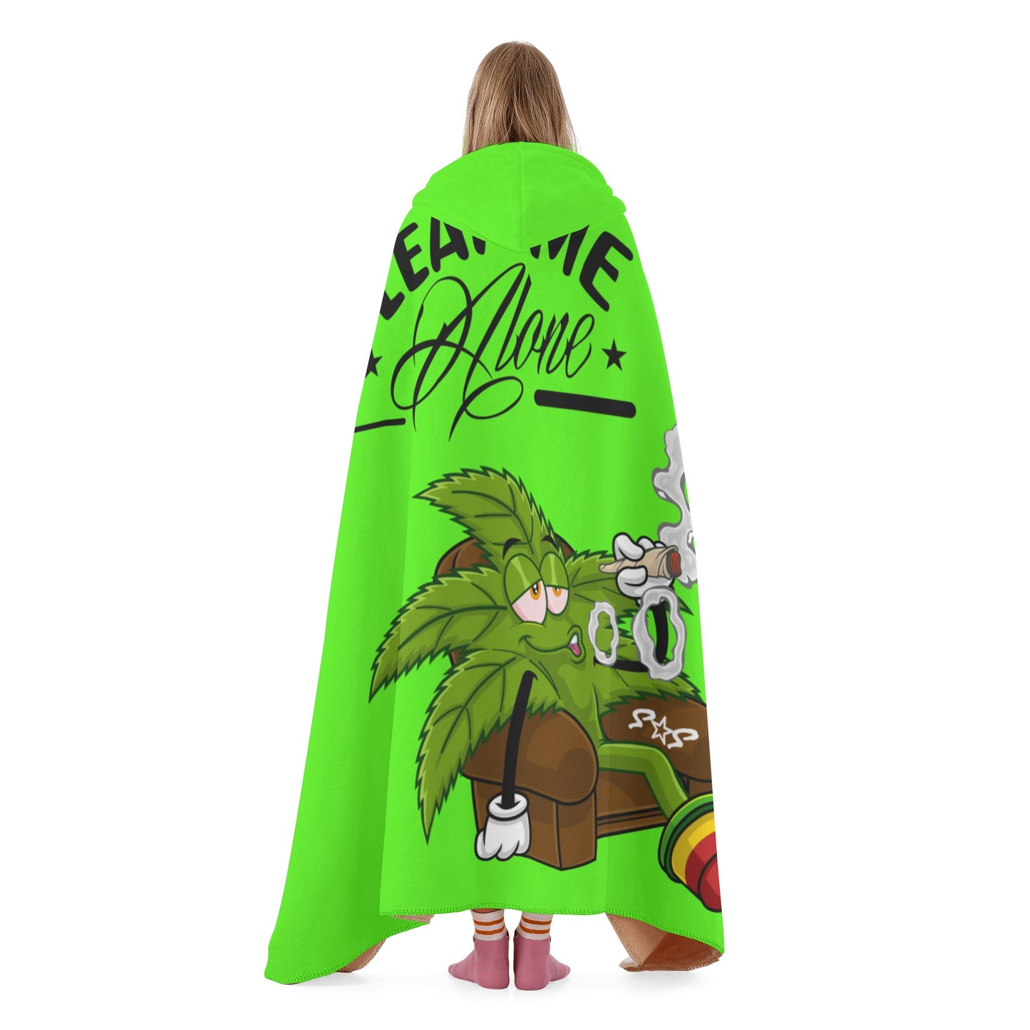 Leaf Me Alone 420 Edition  1.0 Hooded Blanket