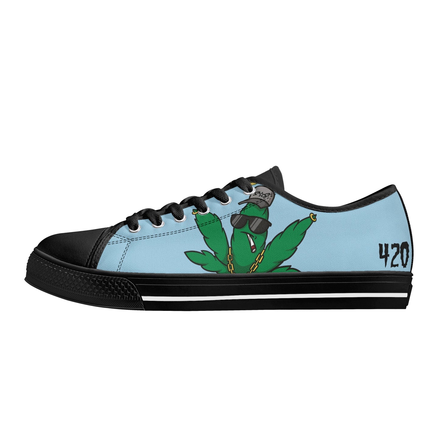 Leaf Me Alone 420 Edition 3.0 Mens Sky Blue Low Top Star Kicks