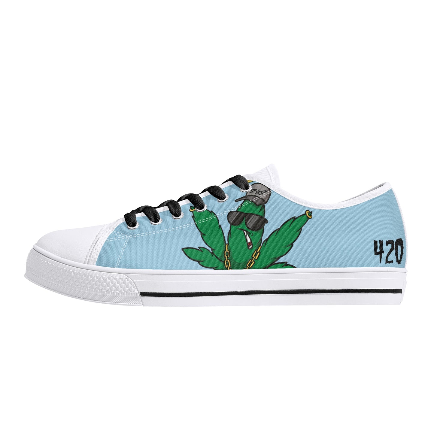 Leaf Me Alone 420 Edition 3.0 Mens Sky Blue Low Top Star Kicks