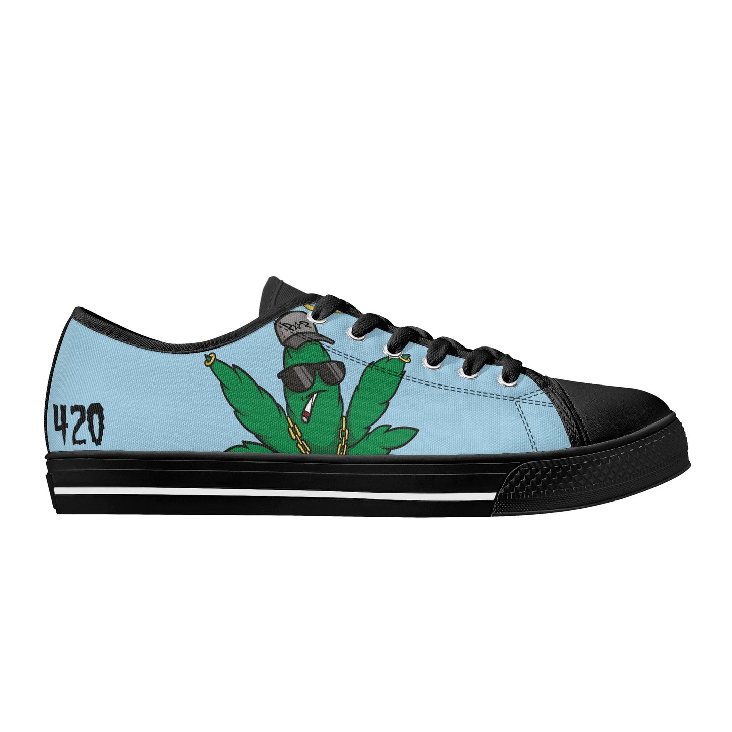 Leaf Me Alone 420 Edition 3.0 Mens Sky Blue Low Top Star Kicks