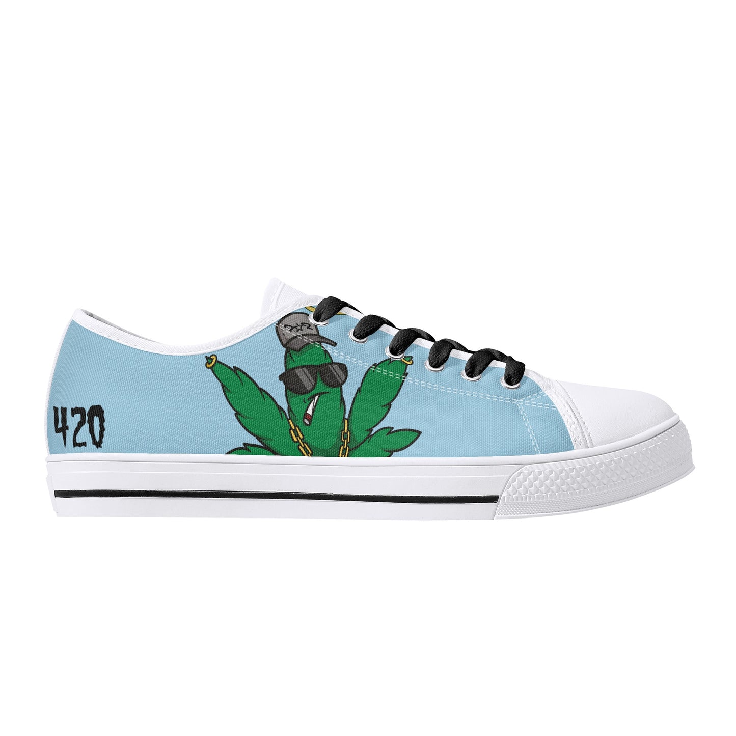 Leaf Me Alone 420 Edition 3.0 Mens Sky Blue Low Top Star Kicks