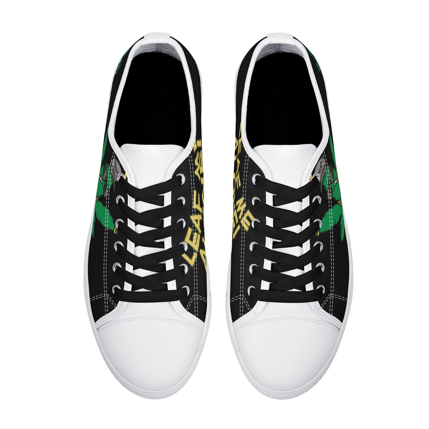 Leaf Me Alone 420 Edition 3.0 Mens Black Low Top Star Kicks