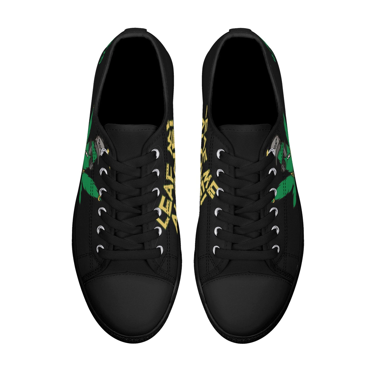 Leaf Me Alone 420 Edition 3.0 Mens Black Low Top Star Kicks