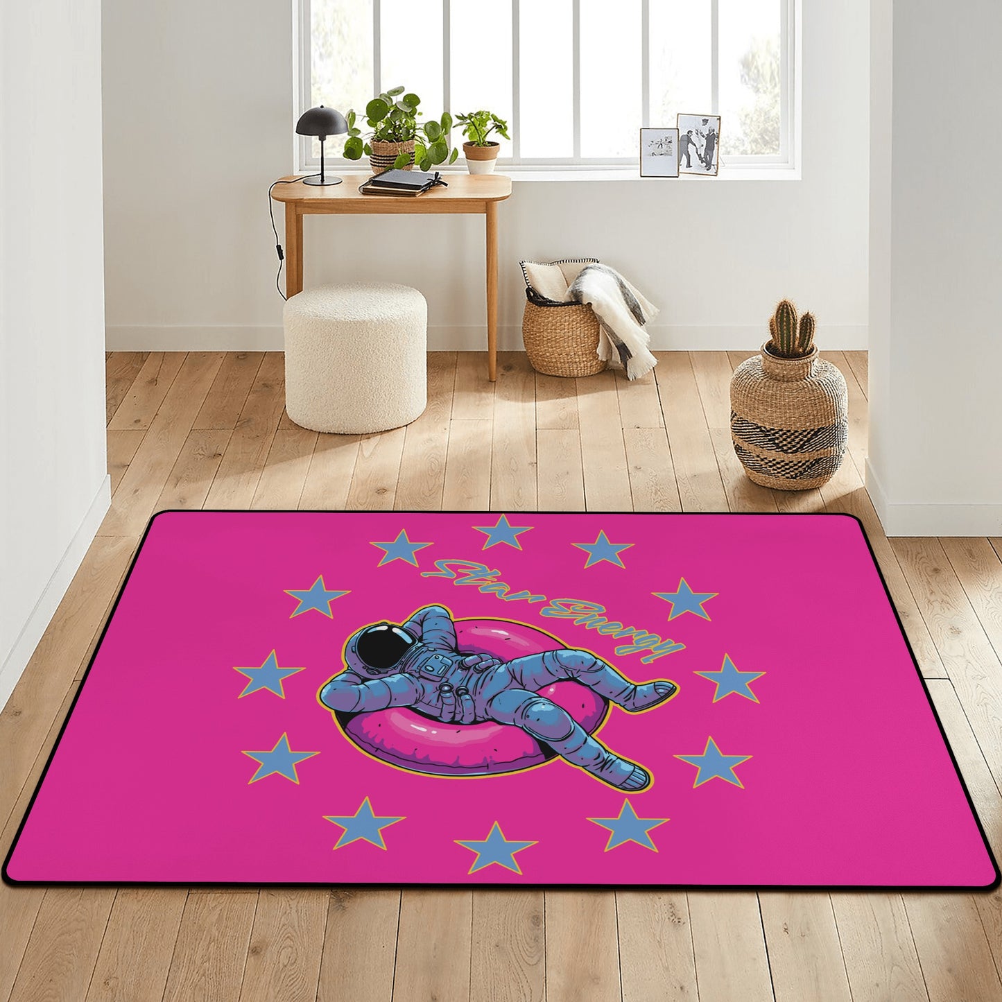 Star Energy 2.0 Pink Sofa Area Bedroom Rug