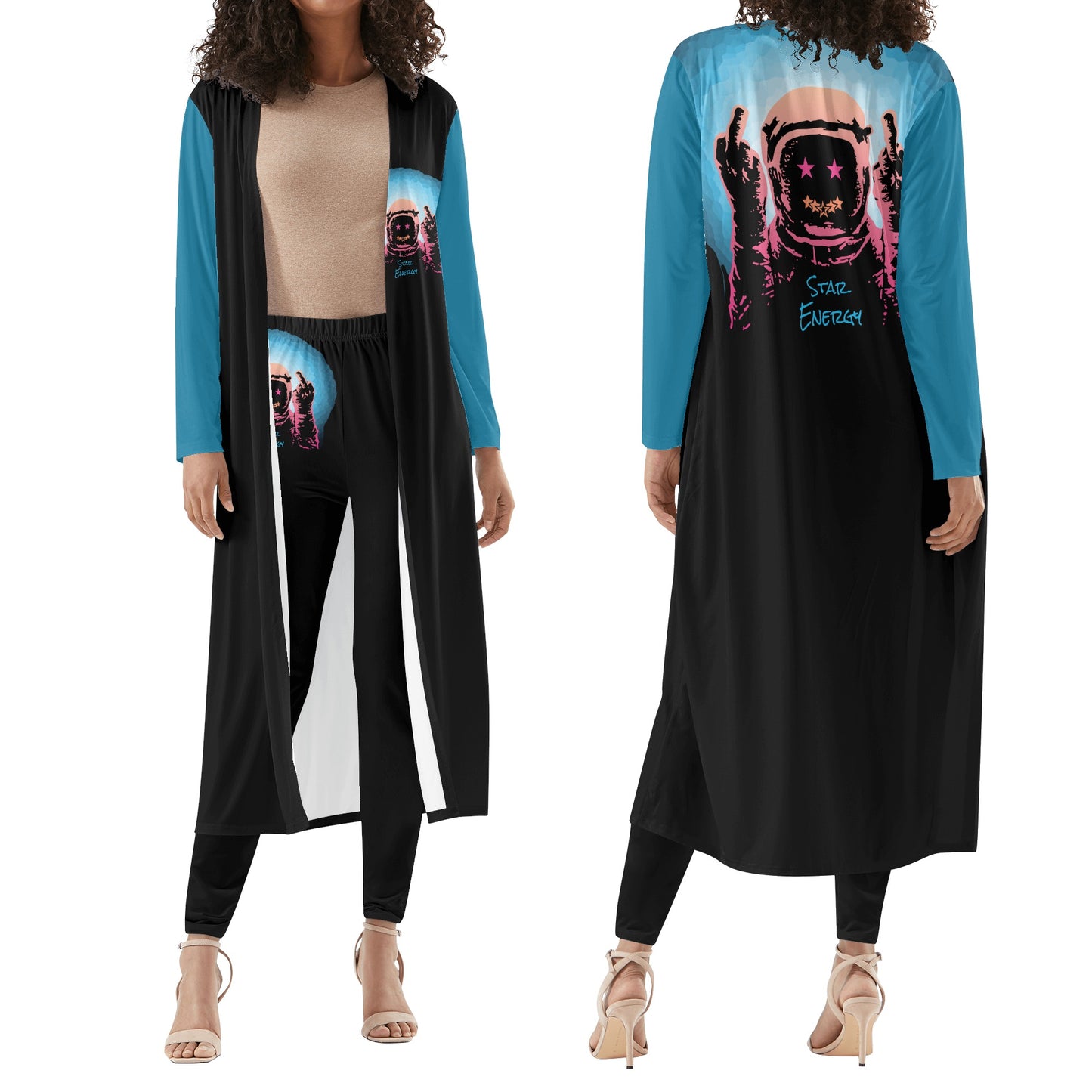 Star Energy 1.0 Womens Long Sleeve Cardigan and Leggings 2pcs