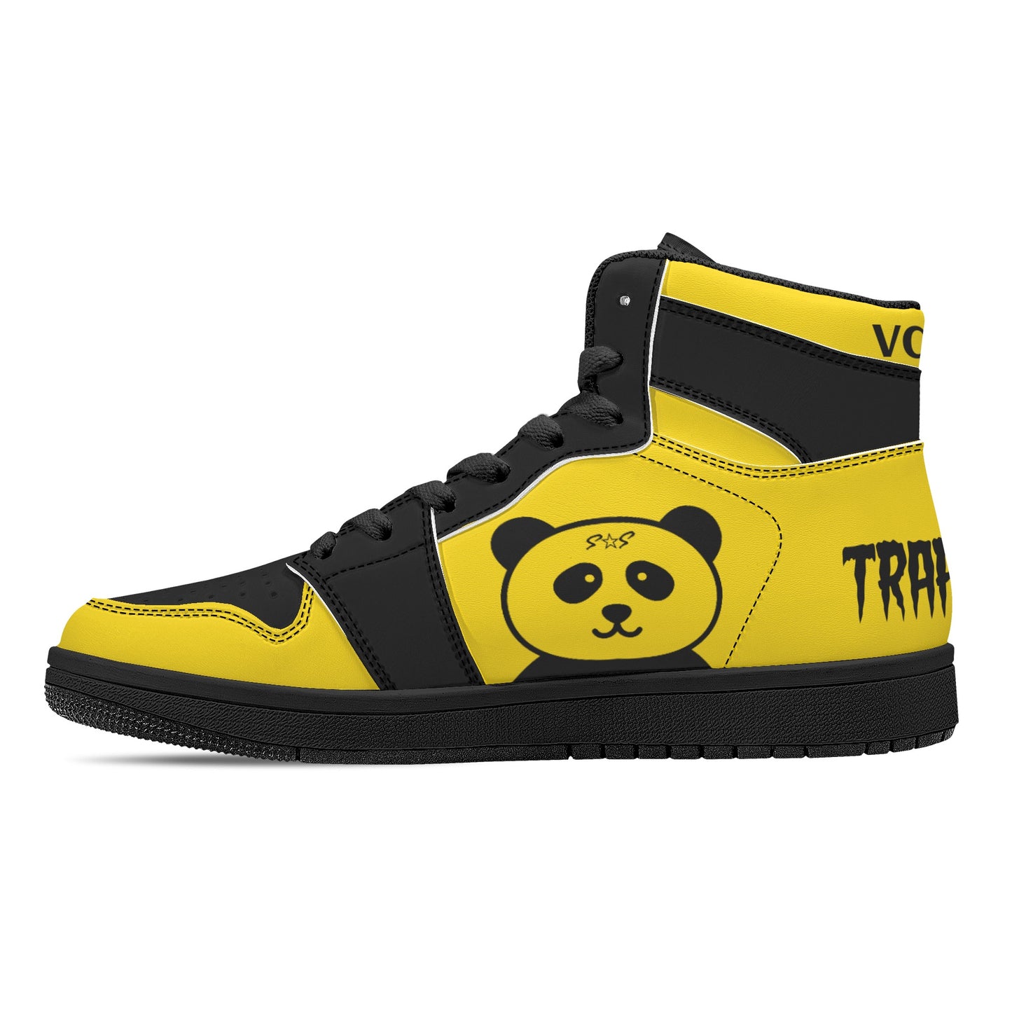 Trap Star Valley 1.0 Pandas Mens Black High Top Star Kicks