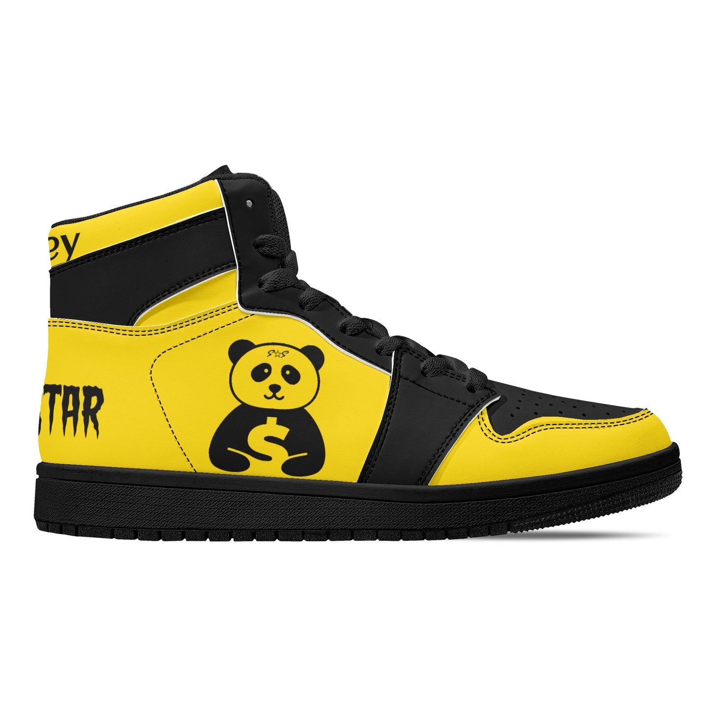 Trap Star Valley 1.0 Pandas Mens Black High Top Star Kicks