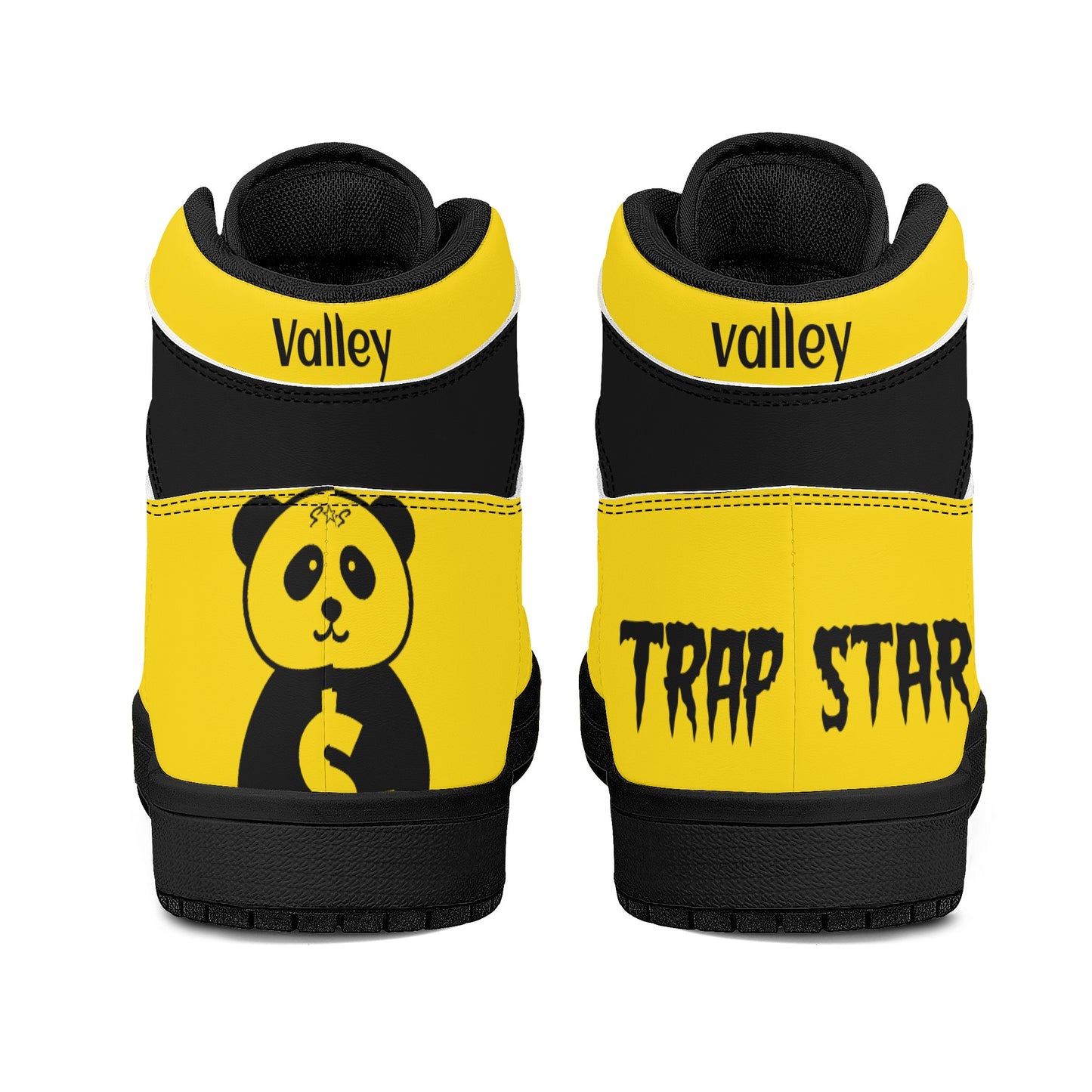 Trap Star Valley 1.0 Pandas Mens Black High Top Star Kicks