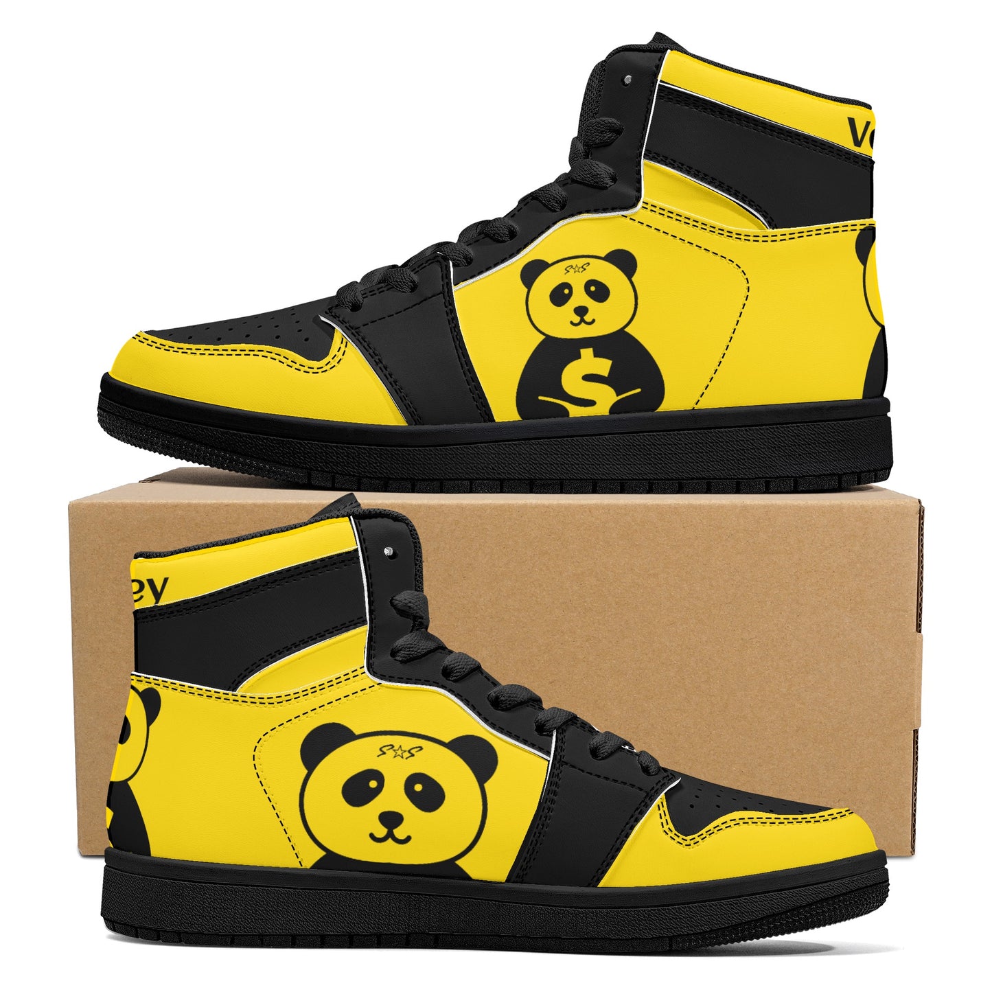 Trap Star Valley 1.0 Pandas Mens Black High Top Star Kicks