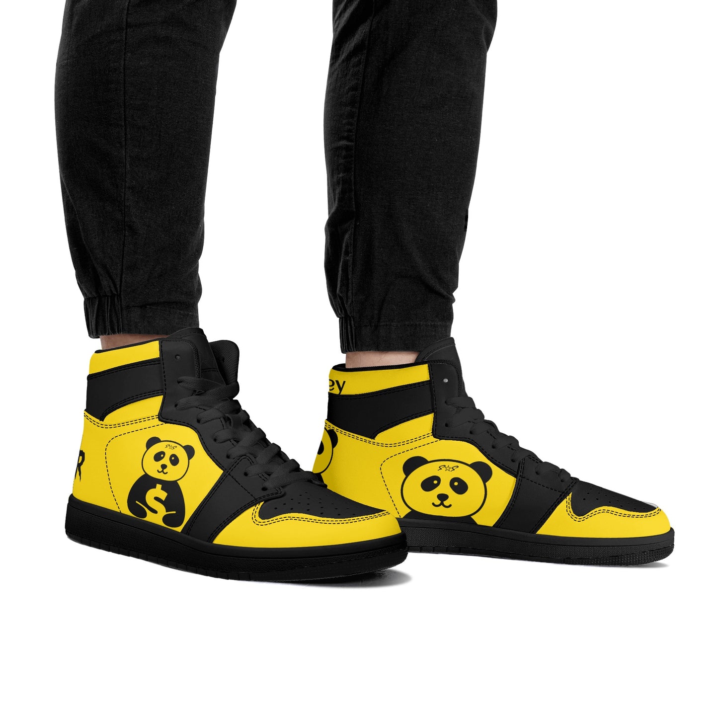 Trap Star Valley 1.0 Pandas Mens Black High Top Star Kicks