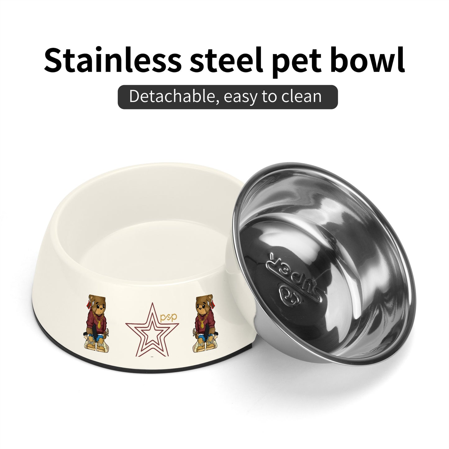 S.O.S & P.S.P Pet Food Bowl