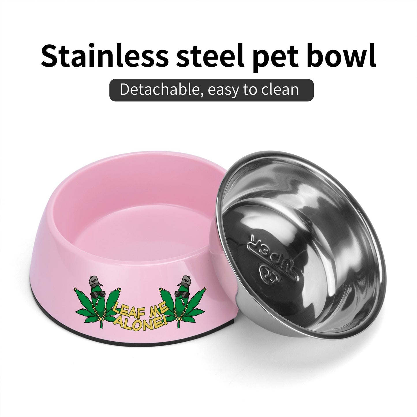 Leaf Me Alone 3.0 420 Edition Pet Food Bowl