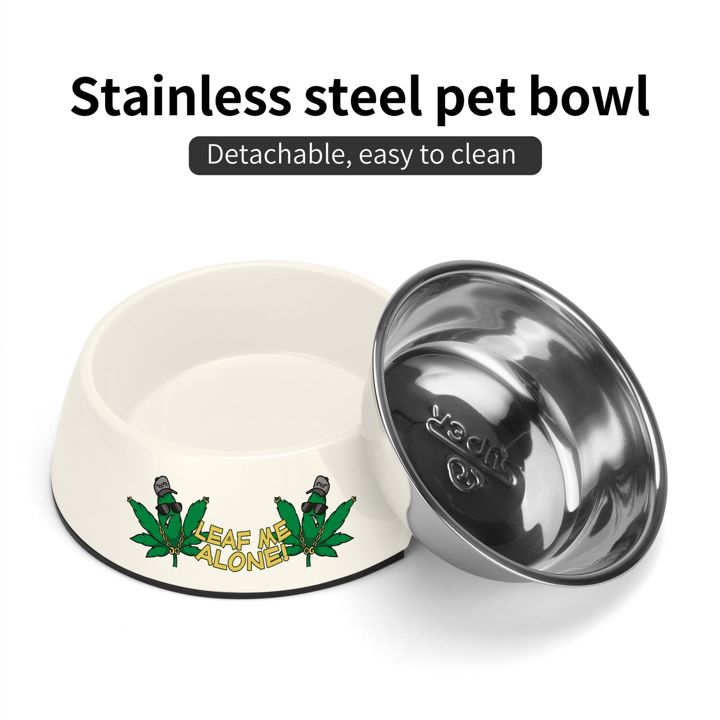 Leaf Me Alone 3.0 420 Edition Pet Food Bowl