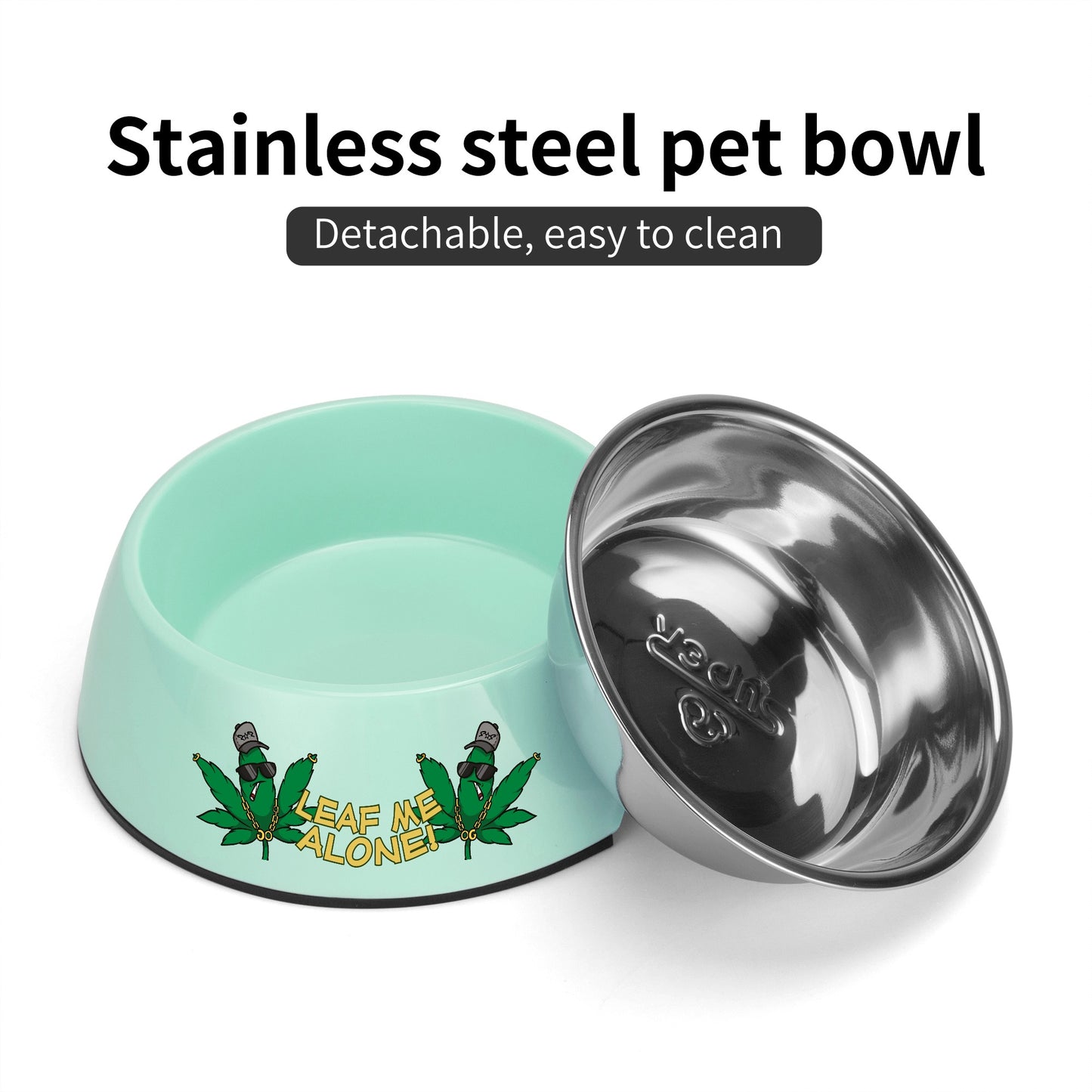 Leaf Me Alone 3.0 420 Edition Pet Food Bowl