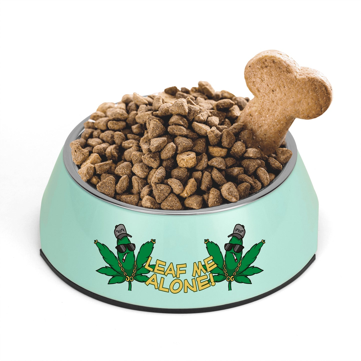 Leaf Me Alone 3.0 420 Edition Pet Food Bowl