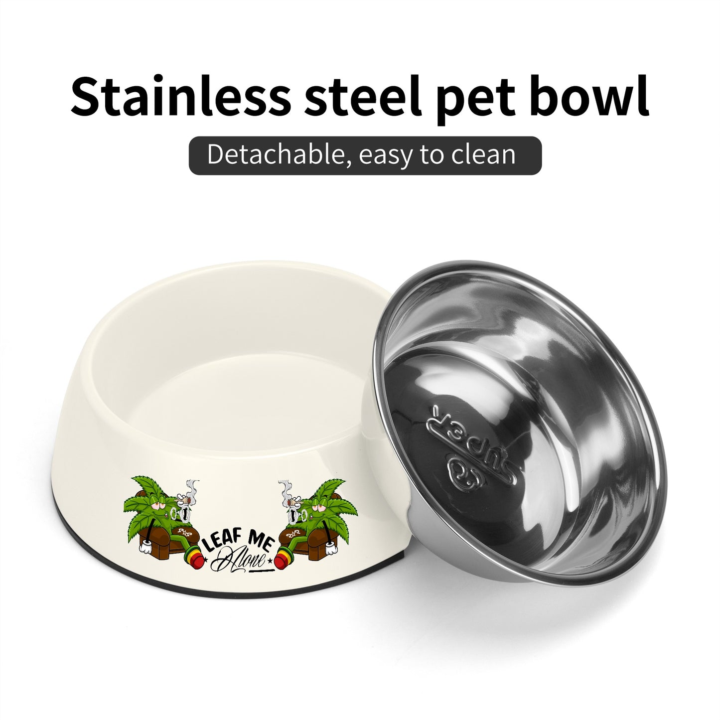 Leaf Me Alone 1.0 4/20 Edition  Pet Food Bowl