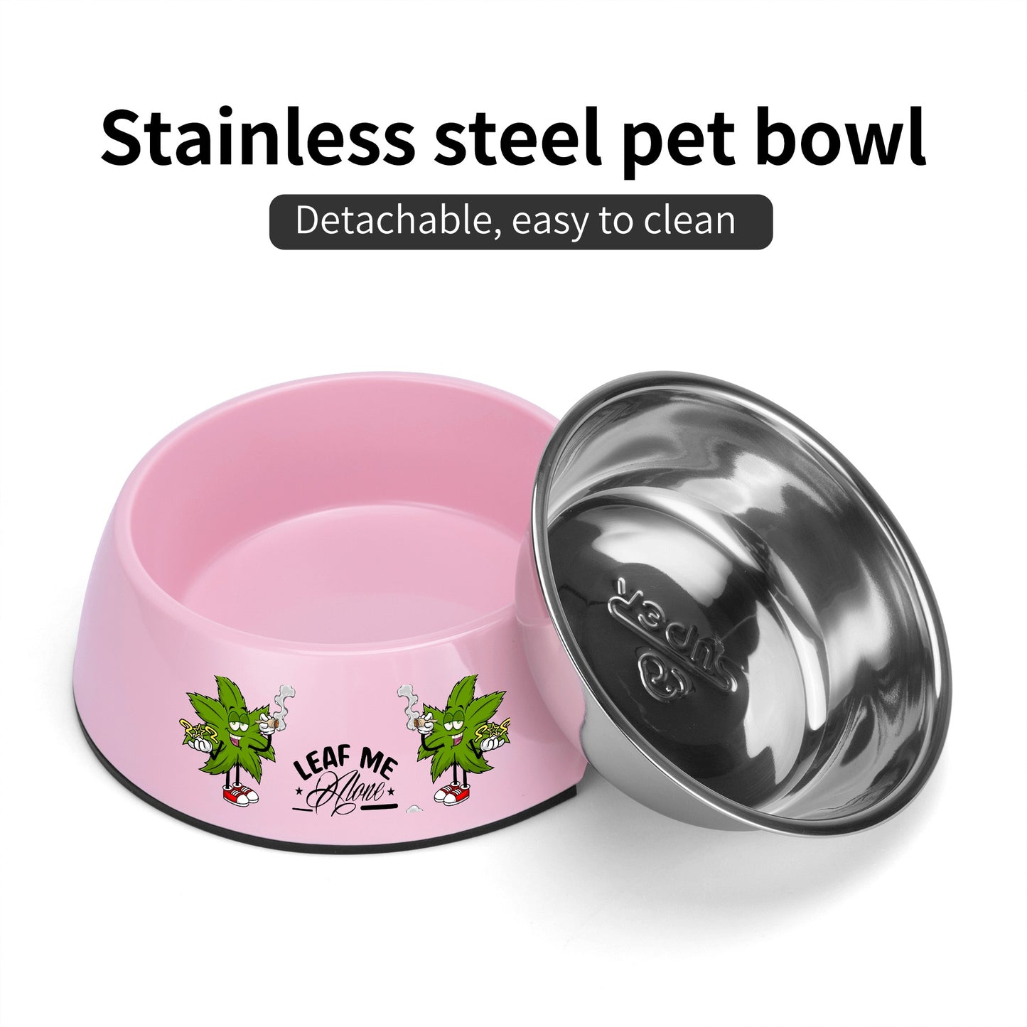 Leaf Me Alone 2.0 4/20 Edition  Pet Food Bowl