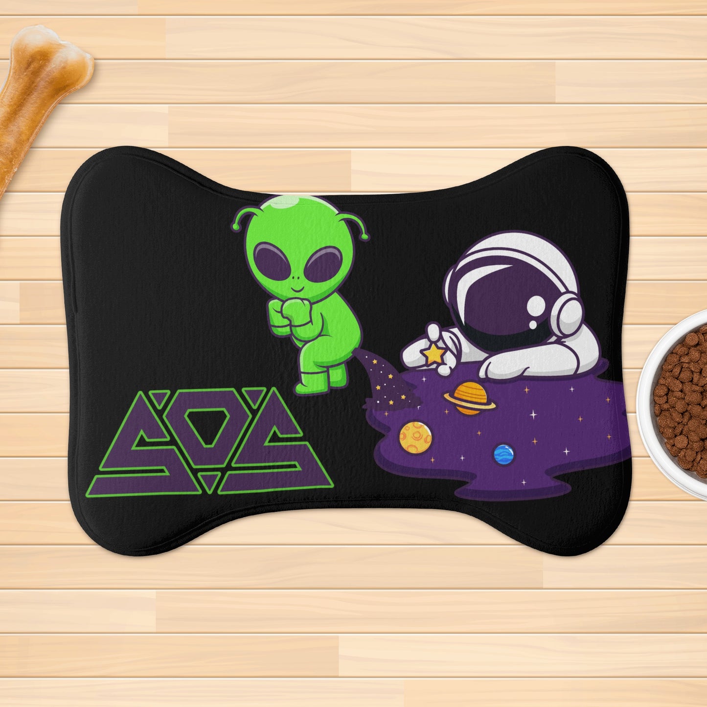 Space Aliens Big Paws Pet Rug