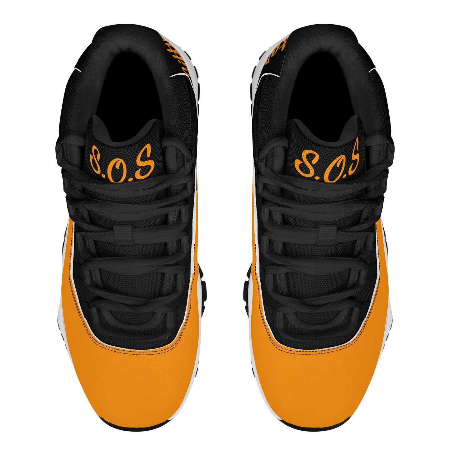 SOS Orange Mens High Top Star Kicks