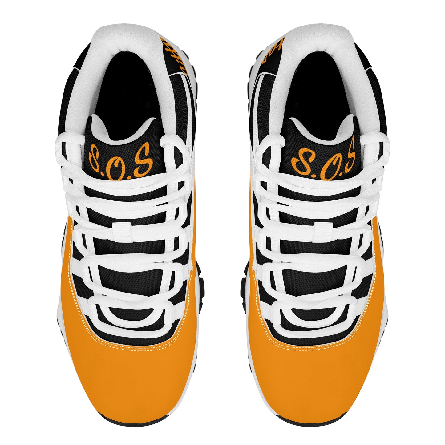 SOS Orange Mens High Top Star Kicks