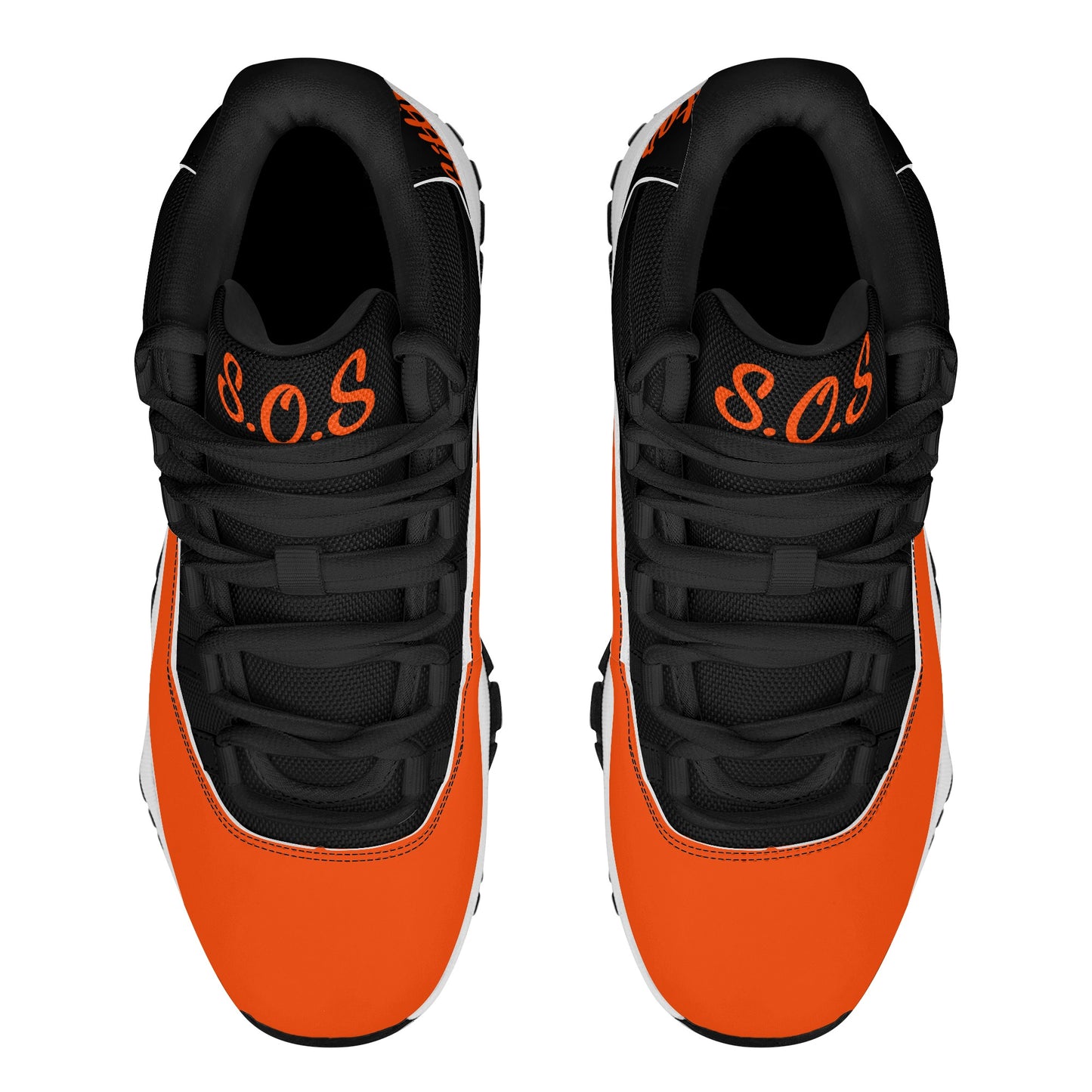 SOS Dark Orange Mens High Top Star Kicks