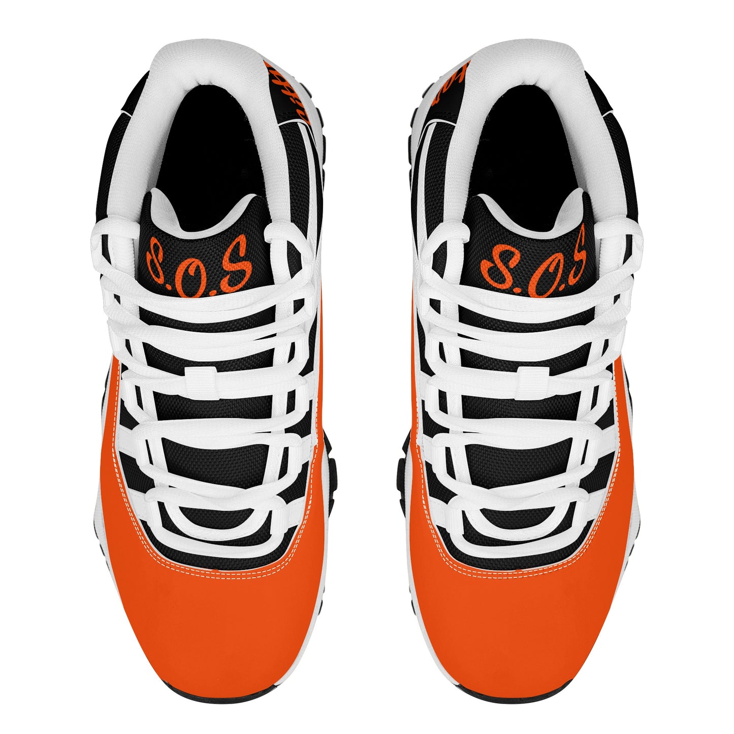 SOS Dark Orange Mens High Top Star Kicks