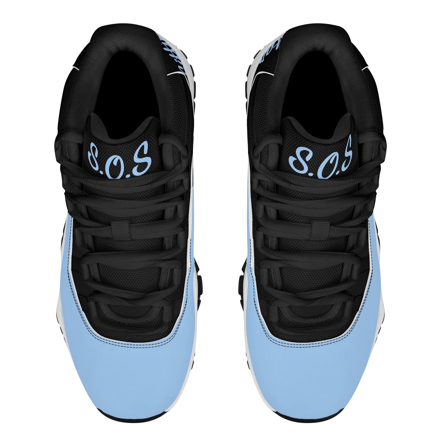 SOS Sky Blue Mens High Top Star Kicks