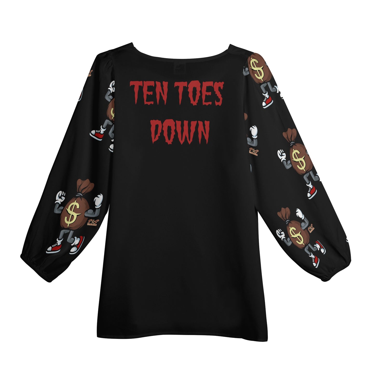 T.T.D (Ten Toes Down) Womens Long-Sleeve Chiffon Blouse