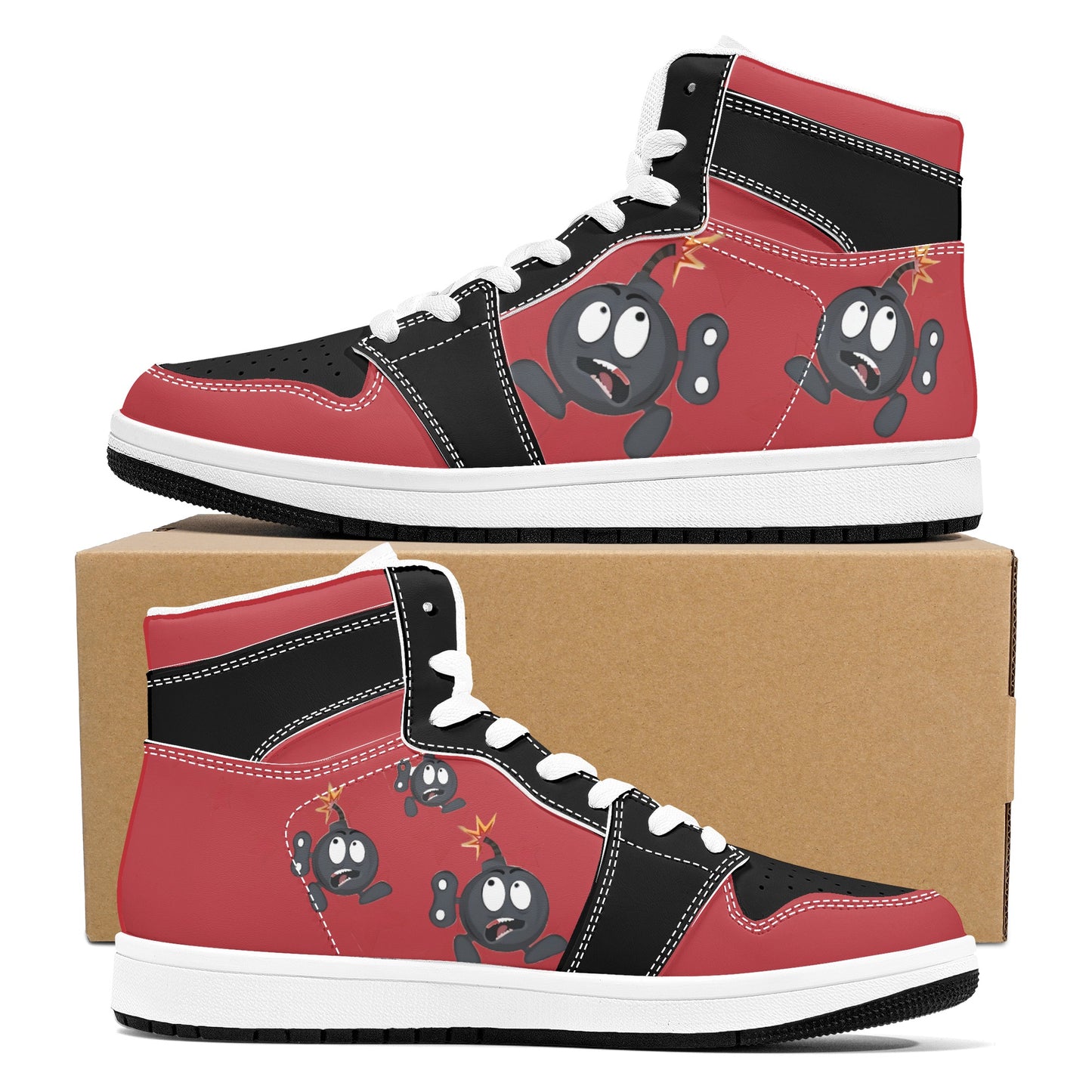 S.I.Y.L. (Stay In Your Lane) Mens High Top Leather Star Kicks