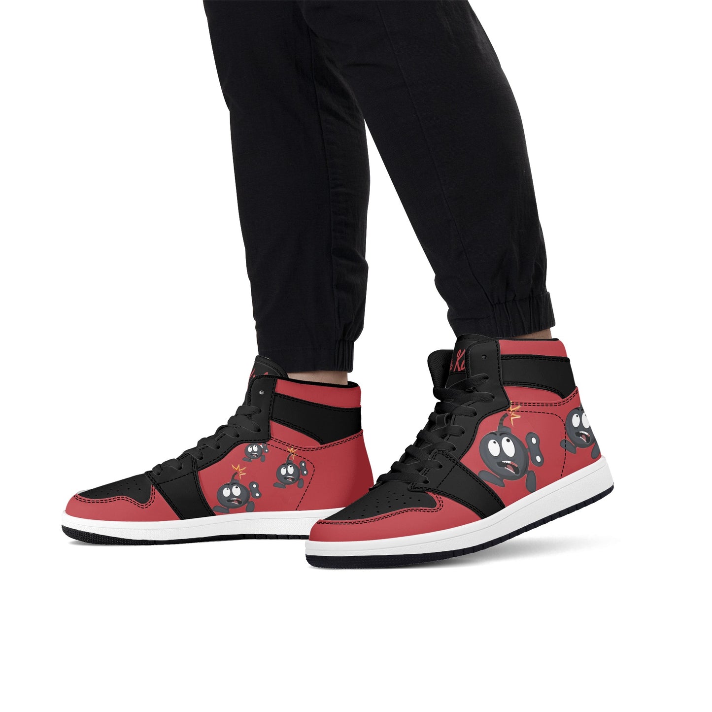 S.I.Y.L. (Stay In Your Lane) Mens High Top Leather Star Kicks