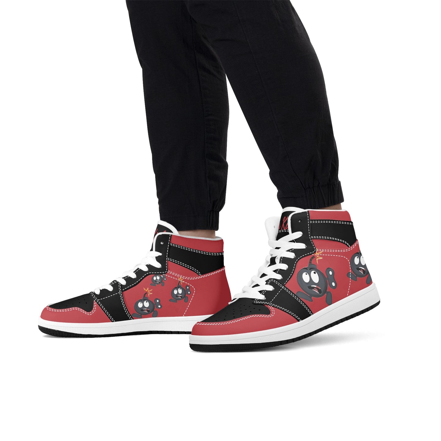 S.I.Y.L. (Stay In Your Lane) Mens High Top Leather Star Kicks