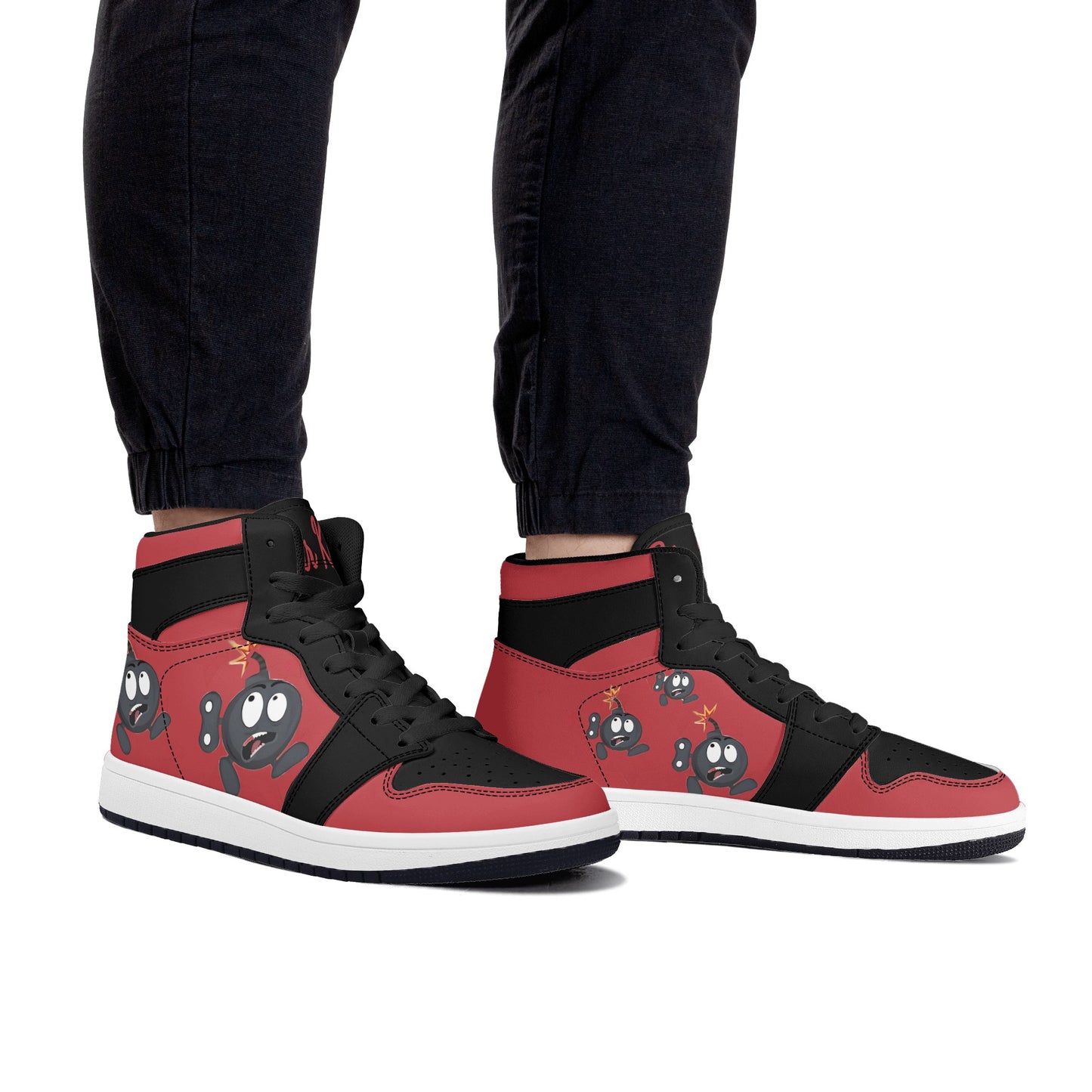 S.I.Y.L. (Stay In Your Lane) Mens High Top Leather Star Kicks