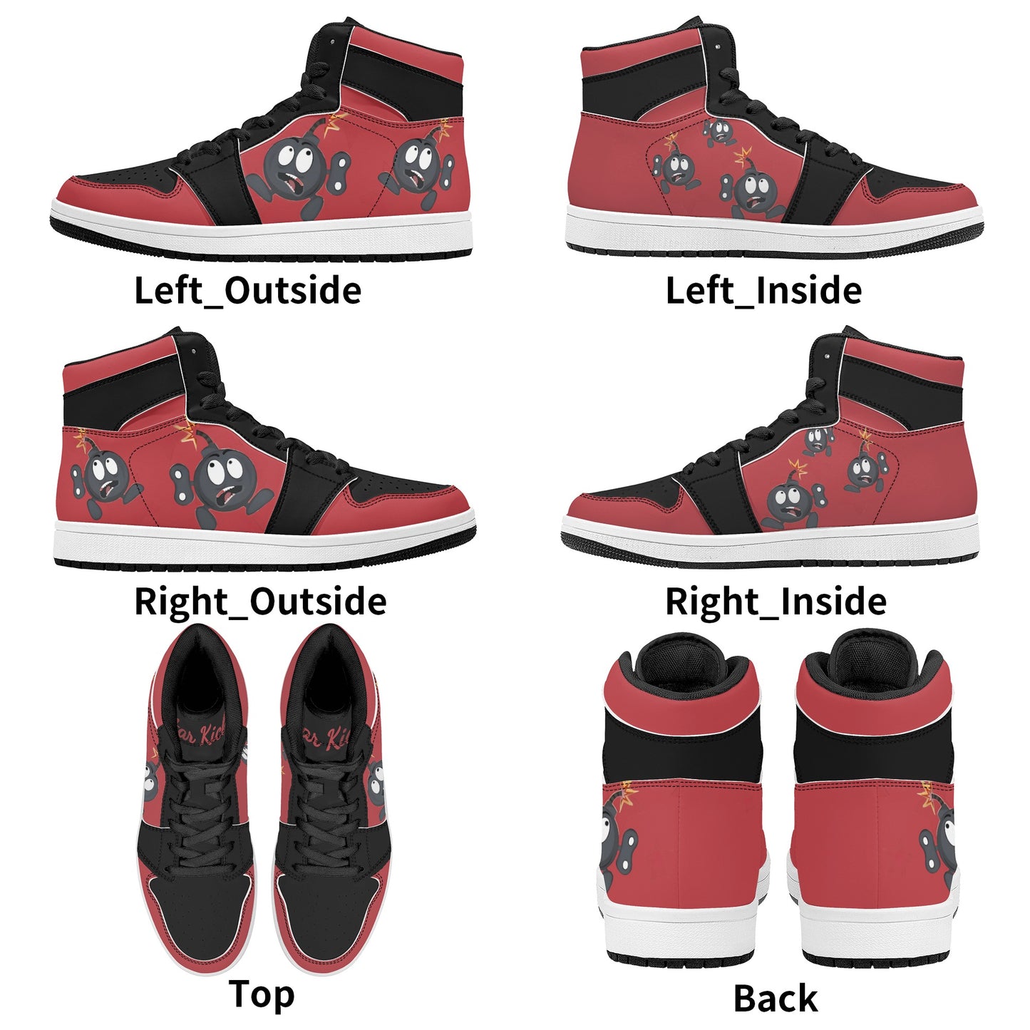 S.I.Y.L. (Stay In Your Lane) Mens High Top Leather Star Kicks