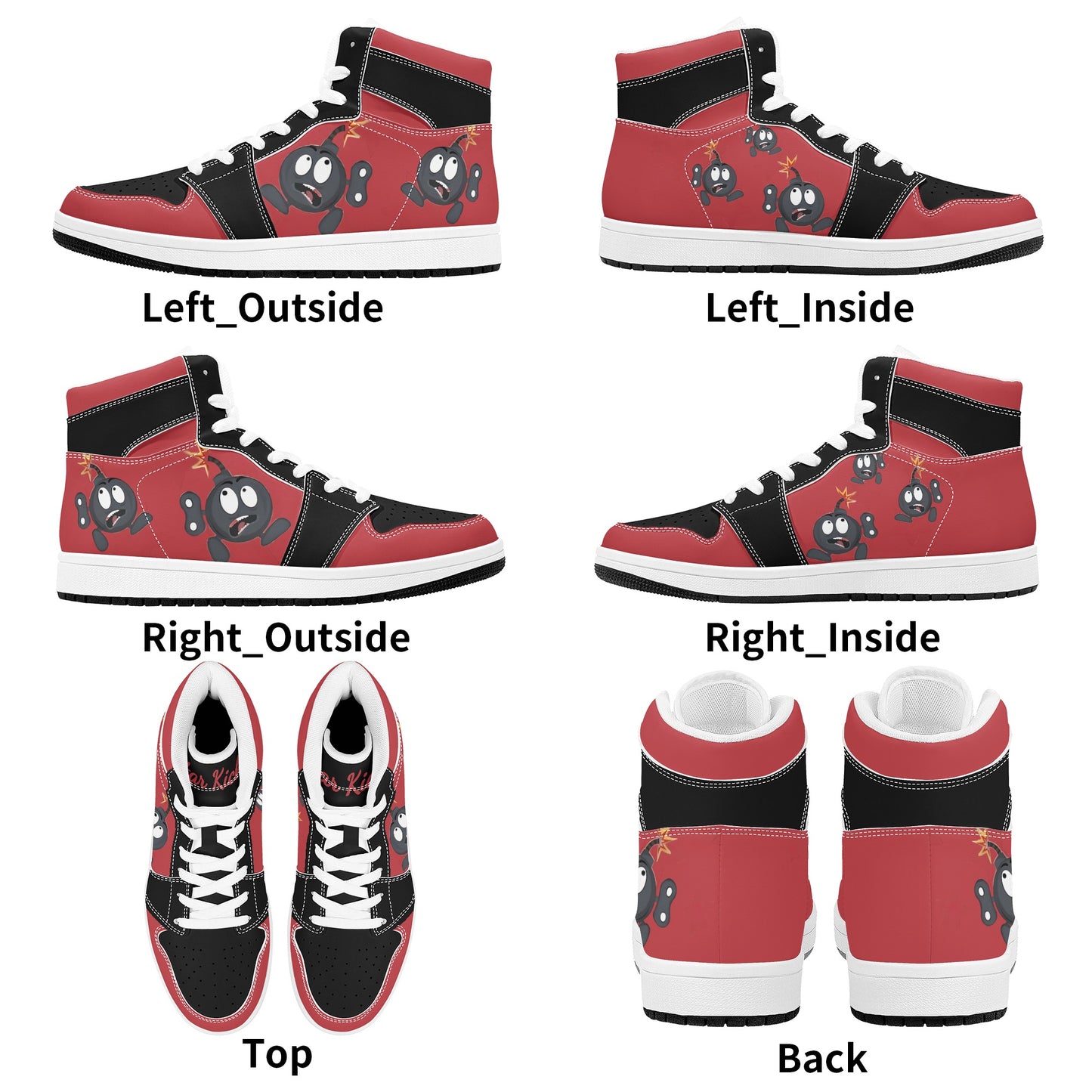 S.I.Y.L. (Stay In Your Lane) Mens High Top Leather Star Kicks