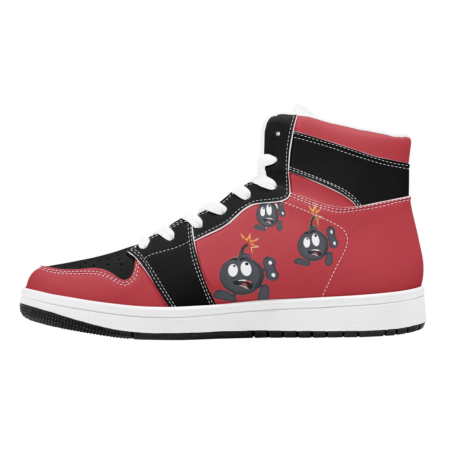 S.I.Y.L. (Stay In Your Lane) Mens High Top Leather Star Kicks