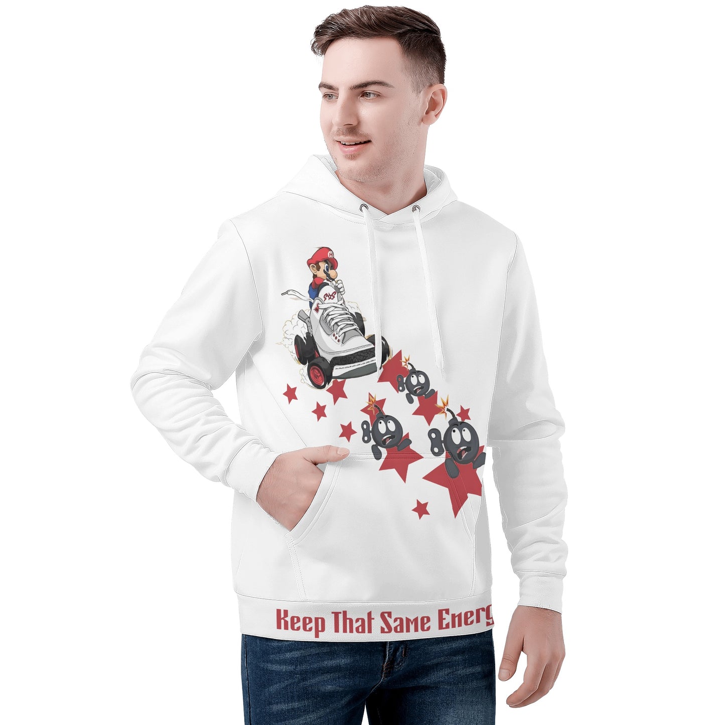 S.I.Y.L. (Stay In Your Lane) White Mens Hoodie