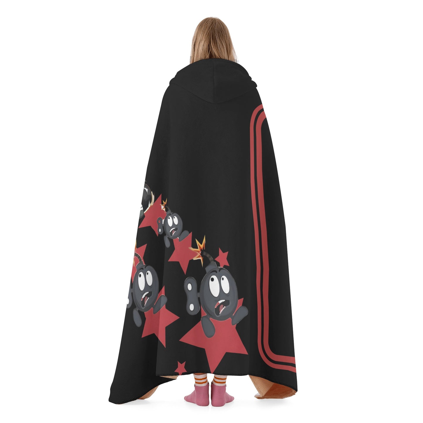 S.I.Y.L. (Stay In Your Lane) Black Hooded Blanket