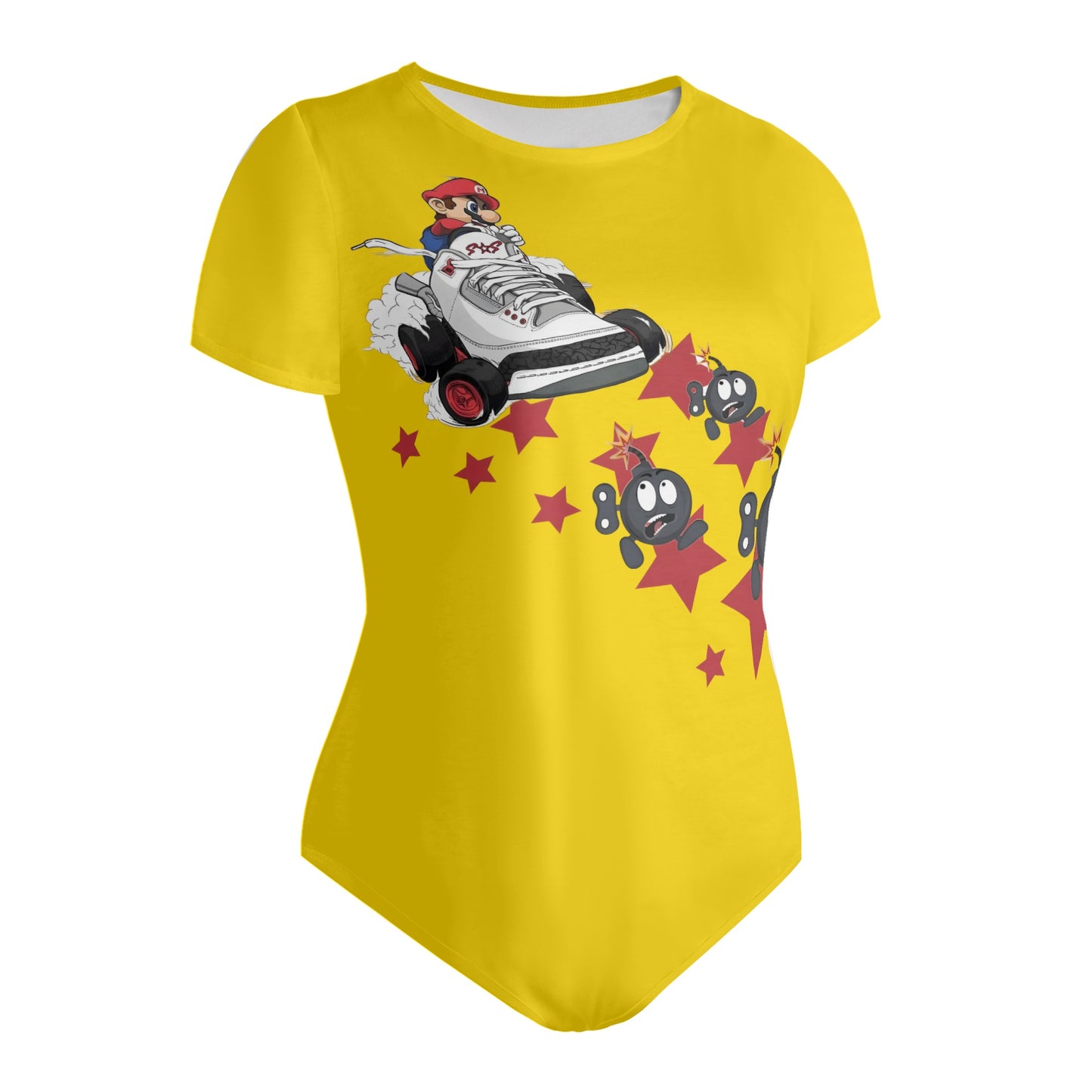 S.I.Y.L. (Stay In Your Lane)  Gold Womens Soft Short Sleeve Bodysuit