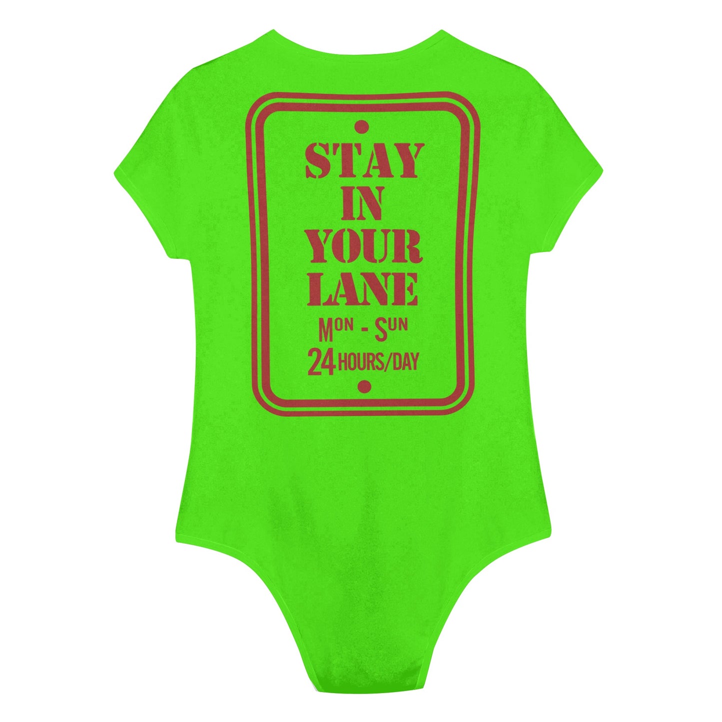 S.I.Y.L. (Stay In Your Lane)  Tan Womens Soft Short Sleeve Bodysuit