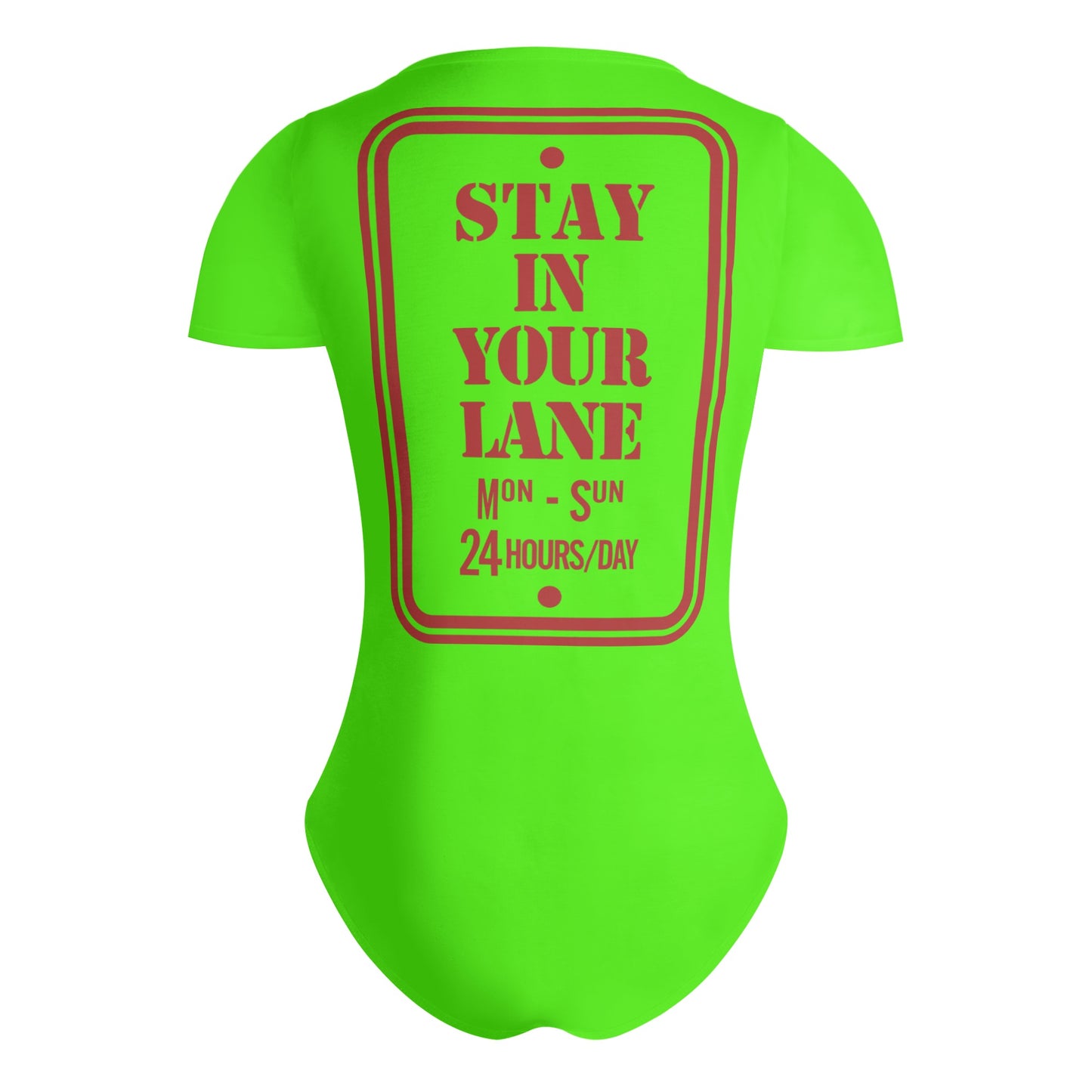 S.I.Y.L. (Stay In Your Lane)  Tan Womens Soft Short Sleeve Bodysuit