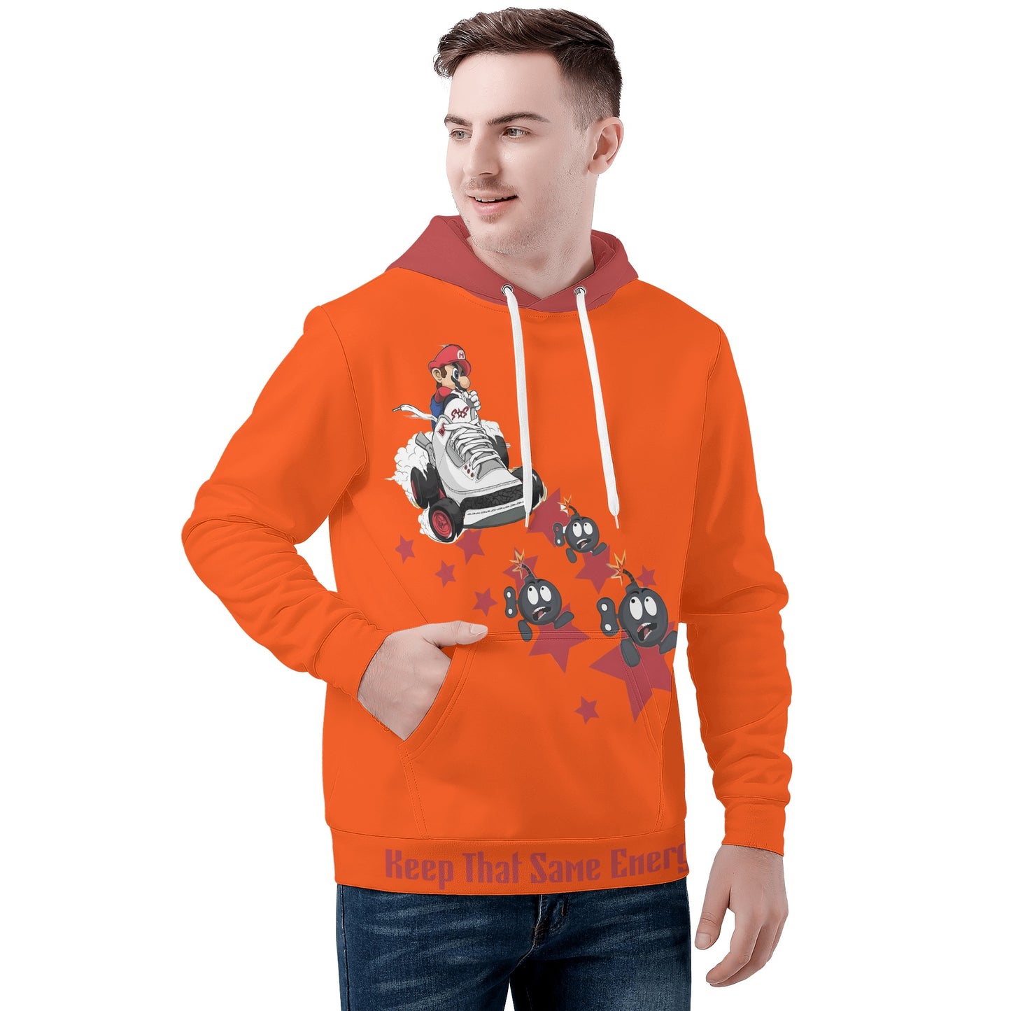 S.I.Y.L. (Stay In Your Lane) Mens Dark Orange Hoodie