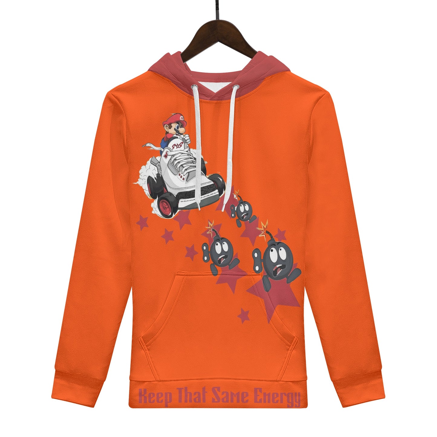 S.I.Y.L. (Stay In Your Lane) Mens Dark Orange Hoodie