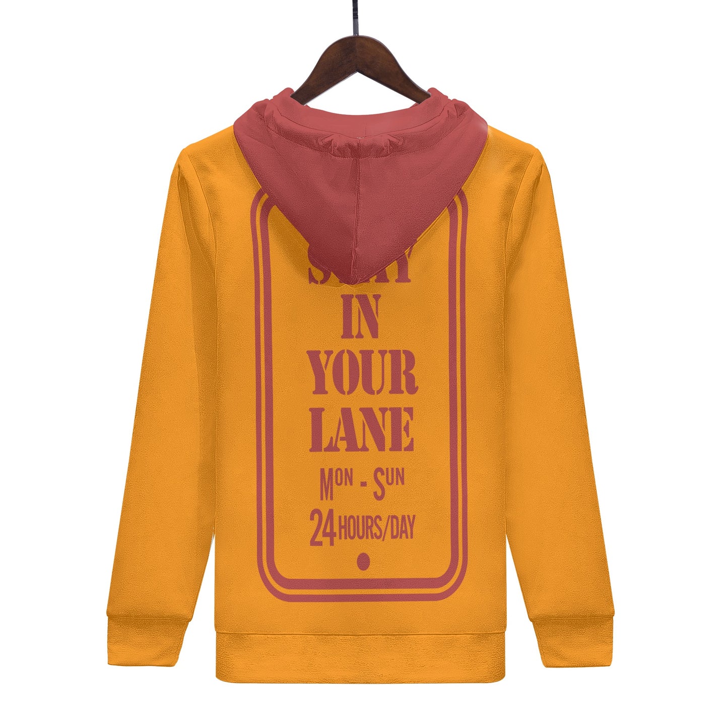 S.I.Y.L. (Stay In Your Lane) Mens Orange Hoodie