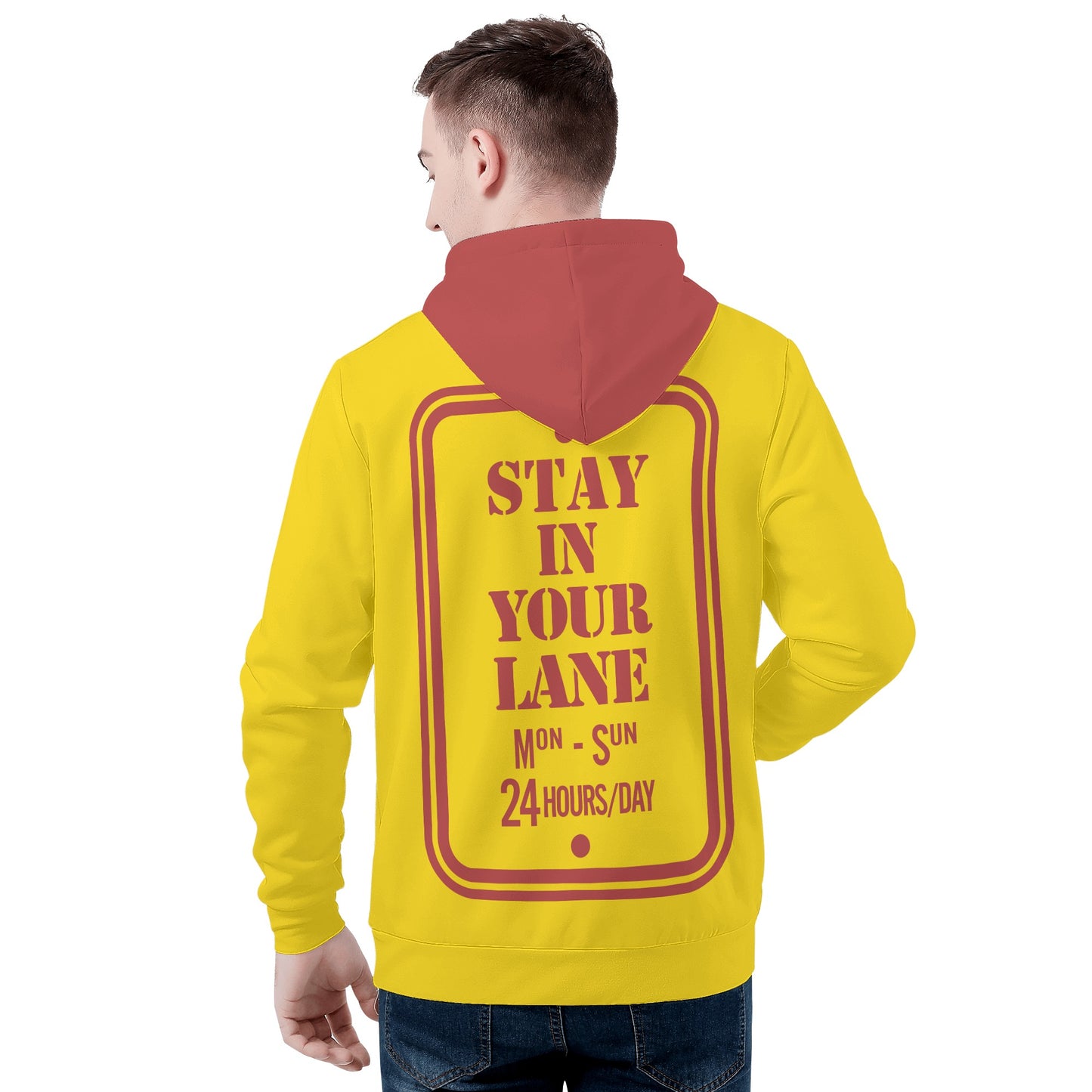 S.I.Y.L. (Stay In Your Lane) Mens Gold Hoodie