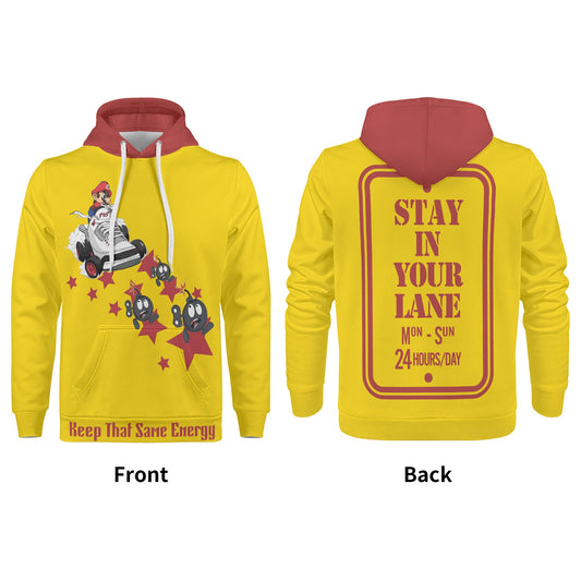 S.I.Y.L. (Stay In Your Lane) Mens Gold Hoodie